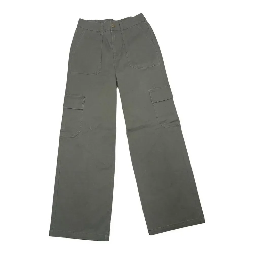 Nwot wild fable green cargo Wide leg pants Small - Picture 2 of 5